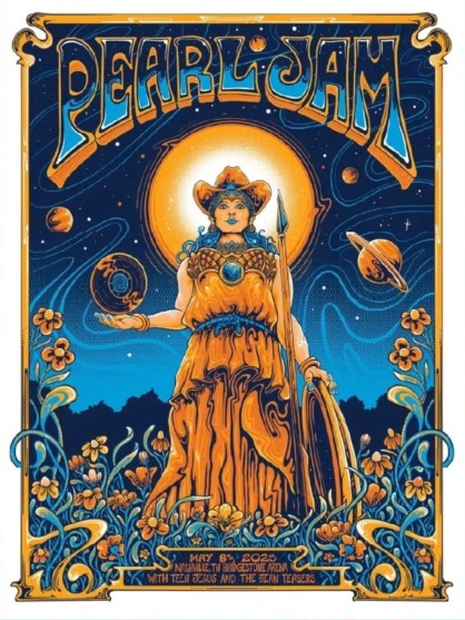 Pearl Jam - Bridgestone Arena Nashville TN May 8 2025 - Live Concert Poster Wall Art Print - 170030 - Image 2