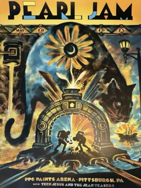 Pearl Jam - PPG Paints Arena Pittsburgh PA May 18 2025 - Live Concert Poster Wall Art Print - 170032 - Image 2