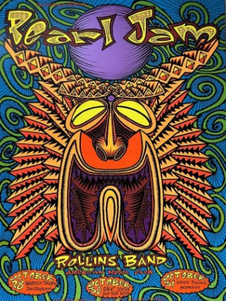 Pearl Jam - Warfield SF CA October 28 1993 - Live Concert Poster Wall Art Print - 170033 - Image 2