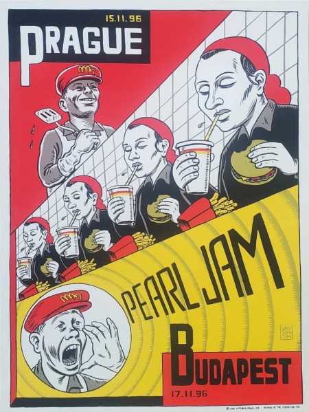 Pearl Jam - Budapest Hungary November 15 1996 - Live Concert Poster Wall Art Print - 170034 - Image 2