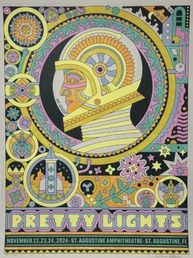 Pretty Lights - St. Augustine Amphitheater, St. Augustine FL November 22 2024 - Live Concert Poster Wall Art Print - 173002 - Image 2