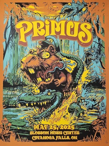 Primus - Blossom Music Center Cuyahoga Falls OH May 25 2025 - Live Concert Poster Wall Art Print - 174022 - Image 2