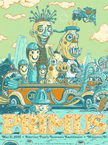 Primus - American family Insurance Amphitheater Milwaukee WI May 31 2025 - Live Concert Poster Wall Art Print - 174023 - Image 2