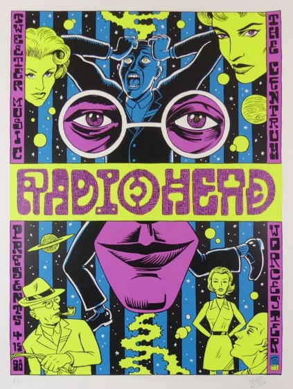 Radiohead - The Centrum Worchester MA April 15 1998 - Live Concert Poster Wall Art Print - 178001 - Image 2