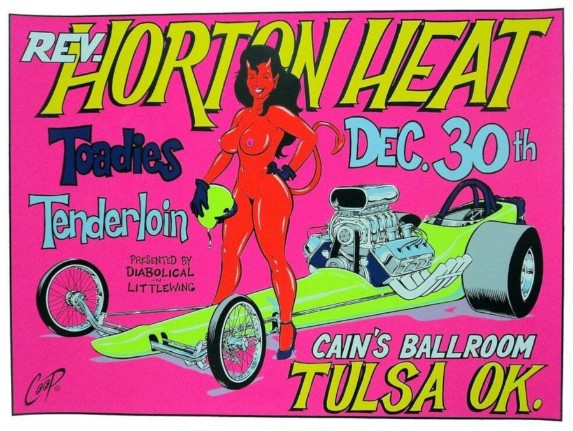 Rev Horton Heat - Cains Ballroom Tulsa OK December 30 1994 - Live Concert Poster Wall Art Print - 241001 - Image 2