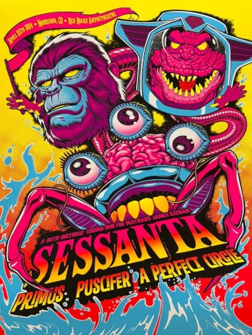Sessanta - Red Rocks Morrison CO April 25 2024 - Live Concert Poster Wall Art Print - 184001 - Image 2