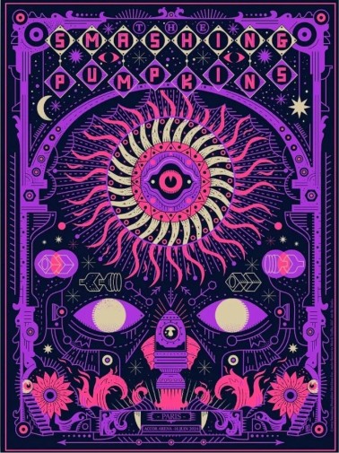 Smashing Pumpkins - Accor Arena Paris June 16 2024 - Live Concert Poster Wall Art Print - 187002 - Image 2