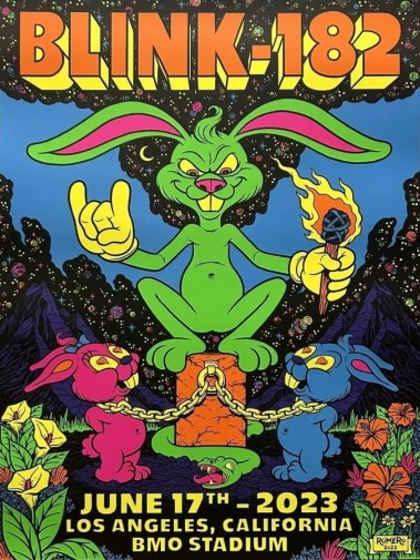 Blink-182 - BMO Stadium Los Angeles CA, June 17, 2023 - Live Concert Poster Wall Art Print - 118003 - Image 2