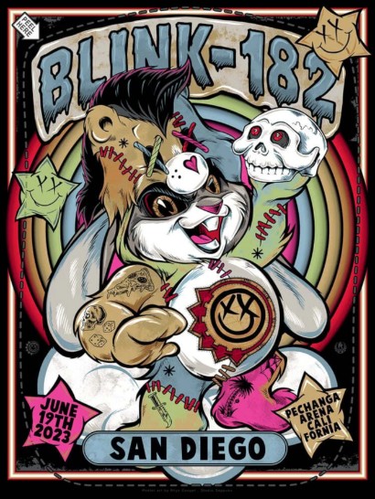Blink-182 - Pechanga Arena San Diego CA, June 19, 2023 - Live Concert Poster Wall Art Print - 118004 - Image 2