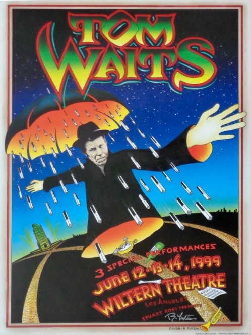 Tom Waits - The Wiltern Los Angles CA June 12 1999 - Live Concert Poster Wall Art Print - 233001 - Image 2