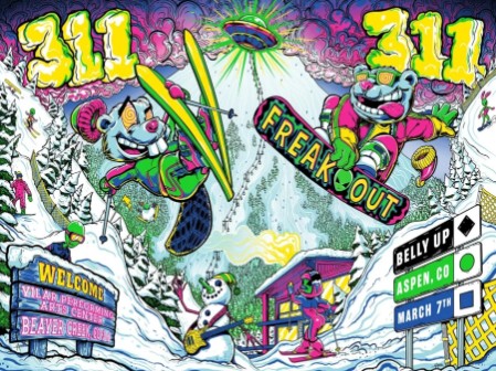 311 - Vilar Performing Arts Center Beaver Creek CO, March 6, 2022 FULLSHEET - Live Concert Poster Wall Art Print - 102018 - Image 2
