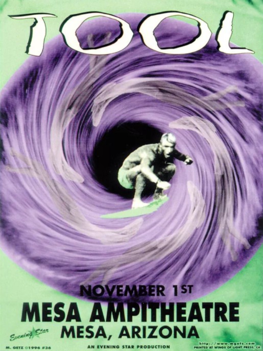 Tool - Mesa Amphitheater Mesa AZ November 1 1996 - Live Concert Poster Wall Art Print - 198016 - Image 2