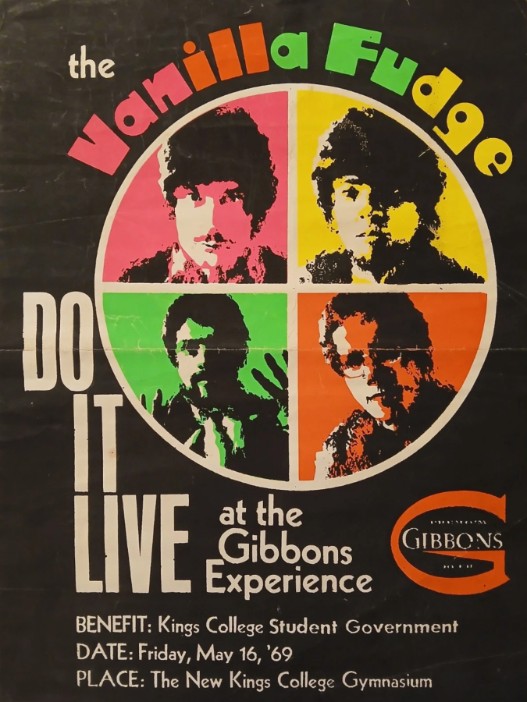 Vanilla Fudge - Kings College Gym May 16 1969 - Live Concert Poster Wall Art Print - 204002 - Image 2