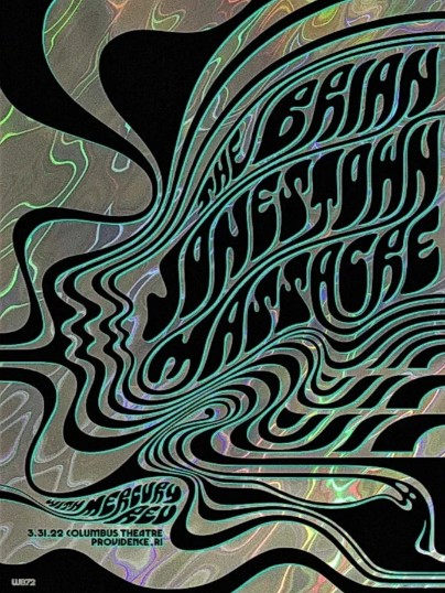 Brian Jonestown Massacre - Columbus Theater Providence RI, March 31, 2022 NOT FOIL - Live Concert Poster Wall Art Print - 119001 - Image 2