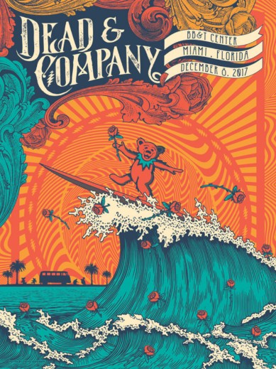 Dead and Company - BB & T Center Miami FL December 8, 2017 - Live Concert Poster Wall Art Print - 131086 - Image 2