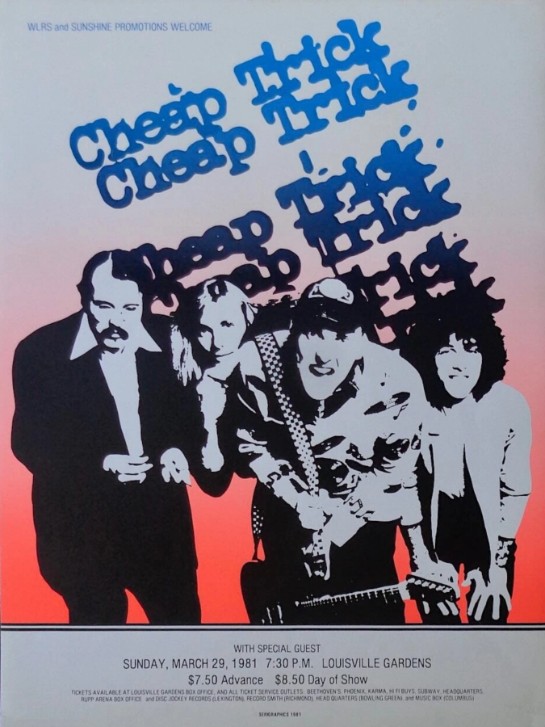 Cheap Trick - Louisville Gardens, March 29, 1981 - Live Concert Poster Wall Art Print - 232001 - Image 2