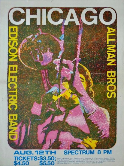 Chicago - Spectrum Philadelphia PA, August 12, 1970 - Live Concert Poster Wall Art Print - 123001 - Image 2