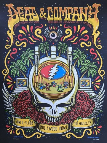 Dead and Company - Hollywood Bowl Los Angeles CA June 3 2019 - Live Concert Poster Wall Art Print - 131107 - Image 2