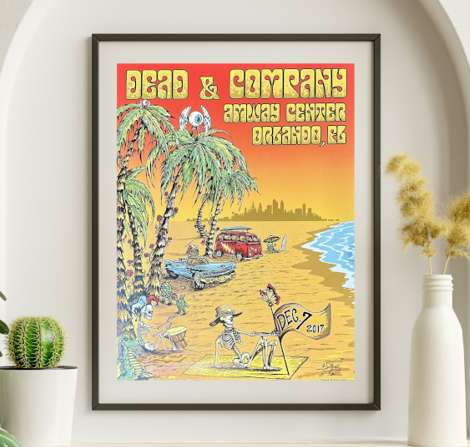 Dead and Company - Amway Center Orlando FL, December 7, 2017 - Live Concert Poster Wall Art Poster - 131005