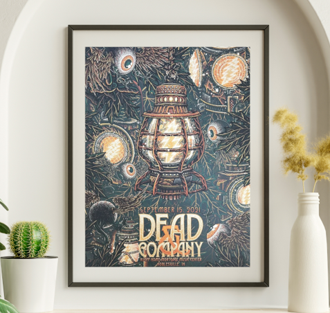 Dead and Company - Ruoff Music Center Noblesville IN, September 15, 2021 - Live Concert Poster Wall Art Poster - 131009