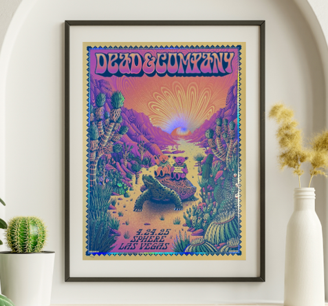 Dead and Company - Sphere Las Vegas NV, April 24, 2025 NOT FOIL - Live Concert Poster Wall Art Poster Print - 131030