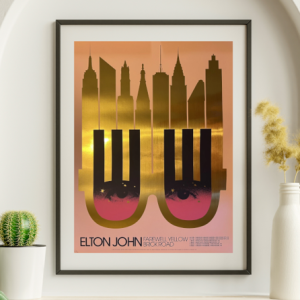 Elton John - Madison Square Garden NY, February 22, 2022 NOT GOLD FOIL - Live Concert Poster Wall Art Poster Print - 134001