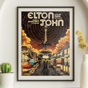 Elton John - Paris La Defense Arena France, June 11, 2022 - Live Concert Poster Wall Art Poster Print - 134003