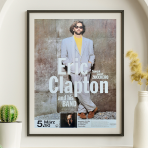 Eric Clapton - Frankfurt Germany, March 5, 1990 - Live Concert Poster Wall Art Poster Print - 238001