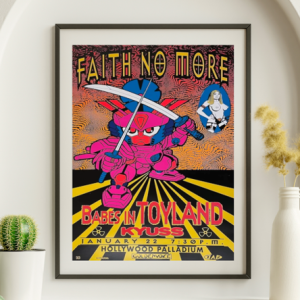 Faith No More - Hollywood Palladium CA, January 22, 1992 - Live Concert Poster Wall Art Poster Print - 135002