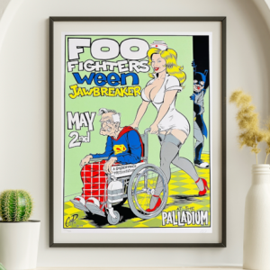 Foo Fighters - Hollywood Palladium CA, May 2, 1996 - Live Concert Poster Wall Art Poster Print - 137005