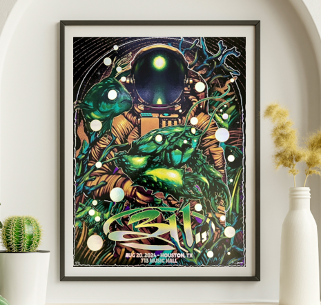 311 - 713 Music Hall Houston TX, August 20. 2024 - Live Concert Poster Wall Art Print - 102012
