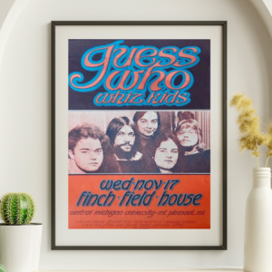 Guess Who - Finch Field House Michigan University MI, November 17, 1971 - Live Concert Poster Wall Art Poster Print - 143001