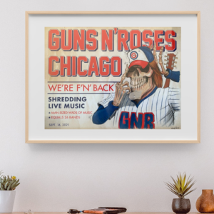 Guns n Roses - Wrigley Field Chicago IL, September 16, 2021 - Live Concert Poster Wall Art Poster Print - 144003
