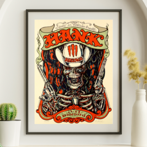 Hank Williams III - Blue Bird Theater Denver CO, February 17, 2005 - Live Concert Poster Wall Art Poster Print - 145001