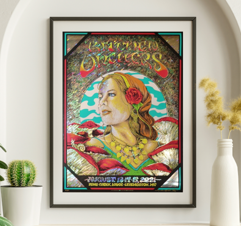 Kitchen Dwellers - Pine Creek Lodge, Livingstone MT, August 13, 2021 NOT FOIL - Live Concert Poster Wall Art Poster Print - 155001