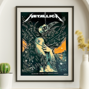 Metallica - Allegiant Stadium Las Vegas NV, February 25, 2022 - Live Concert Poster Wall Art Poster Print - 158010