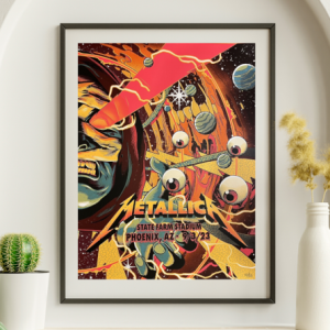 Metallica - State Farm Stadium Phoenix AZ, September 3, 2023 - Live Concert Poster Wall Art Poster Print - 158011