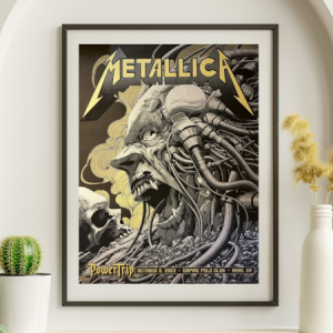 Metallica - Empire Polo Club Indio CA, October 8, 2023 GOLD VARIANT - Live Concert Poster Wall Art Poster Print - 158012