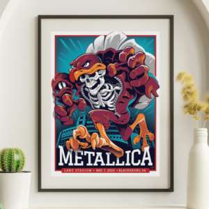 Metallica - Lane Stadium Blacksburg VA, May 7, 2025 - Live Concert Poster Wall Art Print - 158019