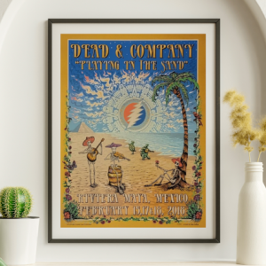 Dead and Company - Riviera Maya Mexico February 15 2018 GOLD VARIANT - Live Concert Poster Wall Art Print - 131101