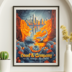 Dead and Company - Dos Equis Pavilion, Dallas TX July 2 2019 - Live Concert Poster Wall Art Print - 131099