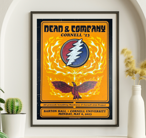 Dead and Company - Barton Hall Cornell University May 8 2023 - Live Concert Poster Wall Art Print - 131110