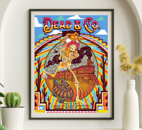 Dead and Company - Talking Stick Resort Amphitheater Phoenix AZ May 23 2023- Live Concert Poster Wall Art Print - 131080
