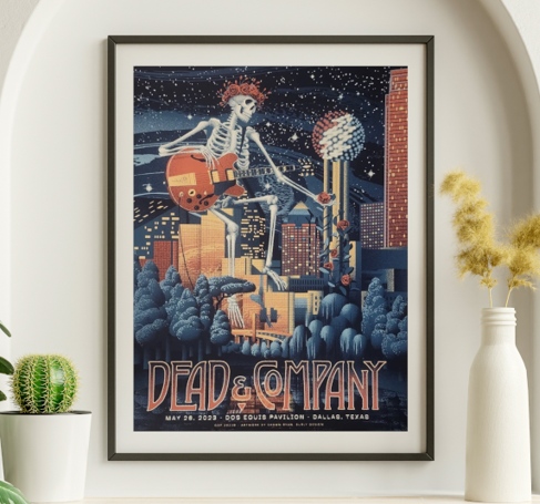 Dead and Company - Dos Equis Pavilion Dallas TX May 26 2023 - Live Concert Poster Wall Art Print - 131124