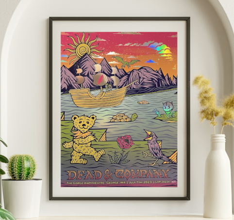 Dead and Company - Gorge Washington July 7 2023 NOT FOIL - Live Concert Poster Wall Art Print - 131072