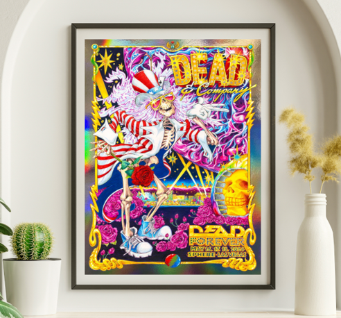 Dead and Company - Sphere Las Vegas NV May 16 2024 Run 2 NOT FOIL - Live Concert Poster Wall Art Print - 131132