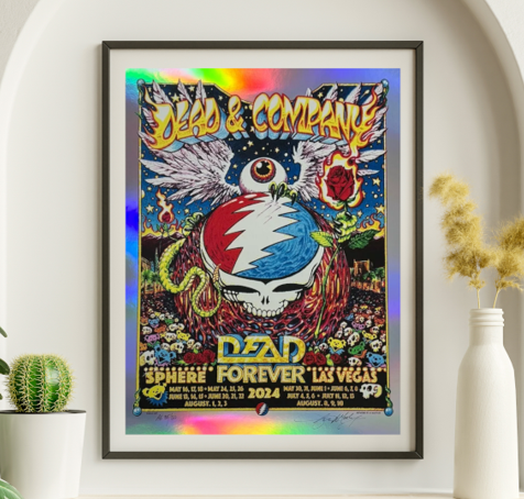 Dead and Company - Sphere Las Vegas NV May 16 2024 Run NOT FOIL - Live Concert Poster Wall Art Print - 131070