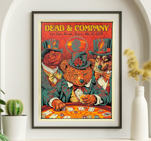 Dead and Company - Sphere Las Vegas NV May 31 2024 - Live Concert Poster Wall Art Print - 131079