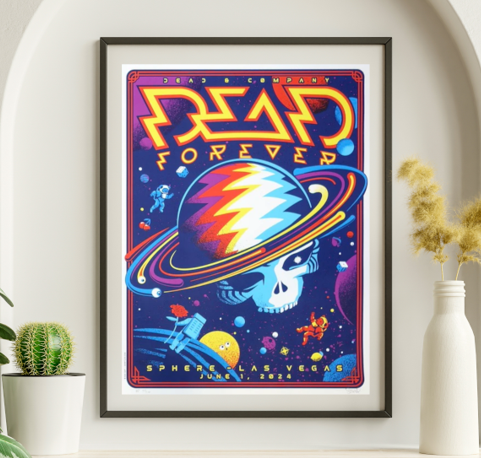 Dead and Company - Sphere Las Vegas NV June 1 2024 - Live Concert Poster Wall Art Print - 131065