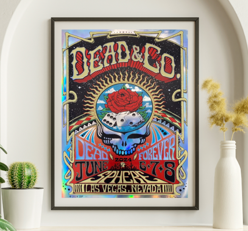 Dead and Company - Sphere Las Vegas NV June 1, 2024 FOIL - Live Concert Poster Wall Art Print - 131094